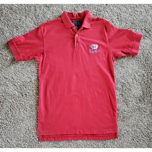 VTG Alabama Crimson Tide Executive Polo Shirt Mens Medium Red Logo Short Sleeve - Picture 1 of 7